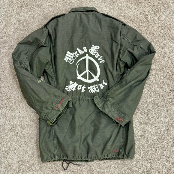 One of a kinda Riley Vintage 1967 military Vietnam War army jacket size S - Picture 4 of 15